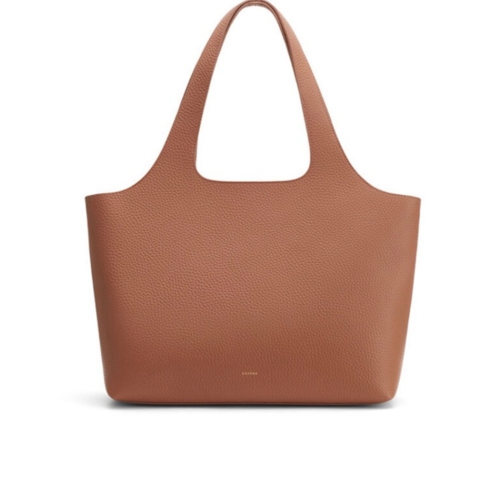 Cuyana Tan Leather Tote Bag